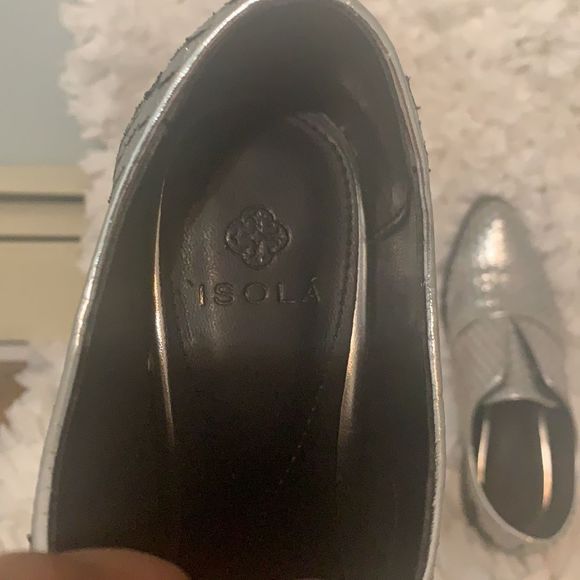 ISOLA |Silver Leather Loafers | size 7.5 - Picture 10 of 10